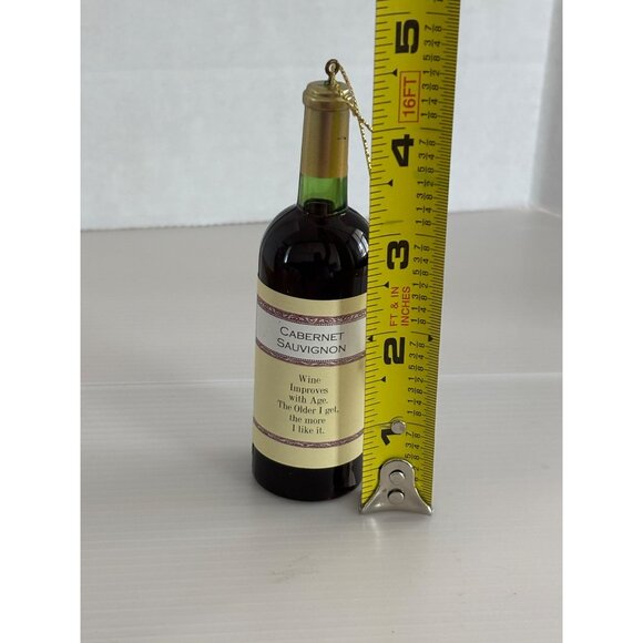 Cabernet Sauvignon Wine Bottle Christmas Ornament - Picture 4 of 4